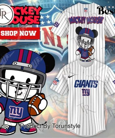 Fun Nfl Giants Themed T-Shirt – Mickey Inspired Sports Apparel For Fans