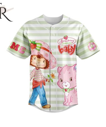 Adorable Strawberry Shortcake Baby Baseball Jersey - Cute Cartoon Design For Kids