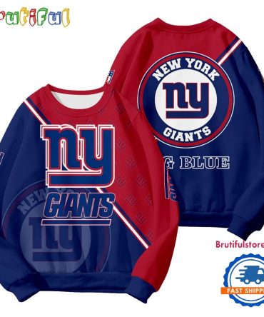New York Giants 2025 Nfl Customized Round Neck Sweatshirt