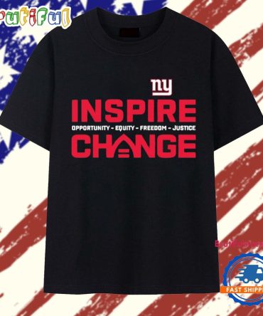 New York Giants Inspire Change Opportunity Equity Freedom Justice T Shirt