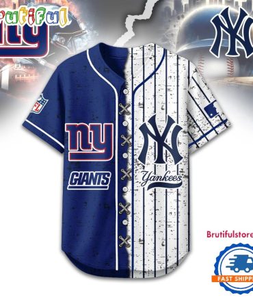 New York Giants Mix New York Yankees Sporty New Design Baseball Jersey
