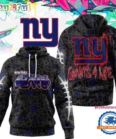 New York Giants Nfl Special Graffiti My Team 4 Life All Over Print Hoodie Shirt