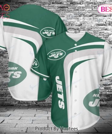 Stylish Green & White Jets Fan Baseball Jersey - Perfect Gift For Sports Enthusiasts!