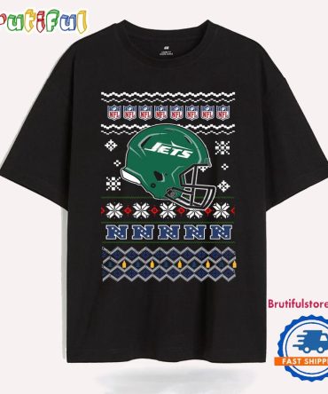 New York Jets Football Logo Team Helmet Merry Chritmas 2024 T Shirt