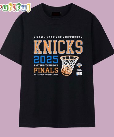 New York Knicks 2025 Nowhere Eastern Conference Finals At Madison Square Garden T Shirt