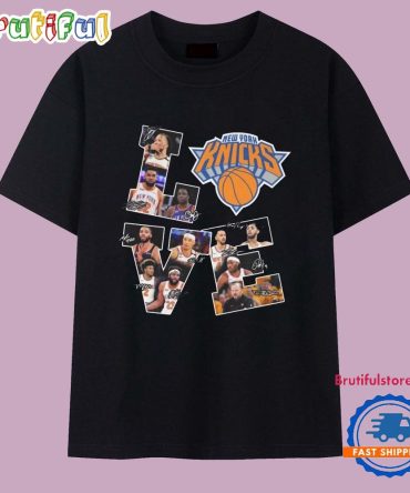 New York Knicks In Love Signatures 2025 T Shirt