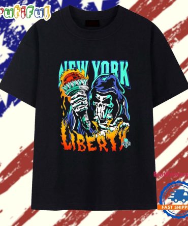 New York Liberty Skeleton Graphic T Shirt
