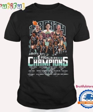 New York Liberty Wnba Finals 2024 Champions Basketball Signature Vintage T Shirt