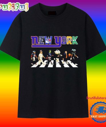 New York Mascot Chibi Walking Abbey Road 2025 T Shirt