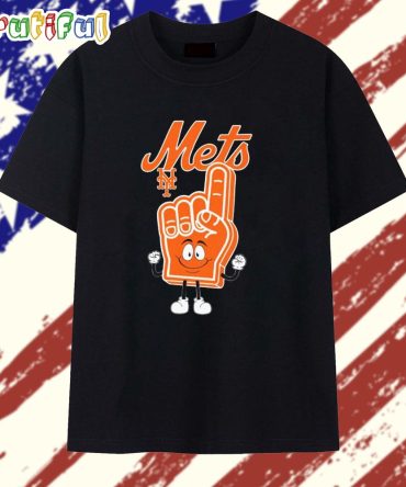 New York Mets Foam Finger Hand T Shirt