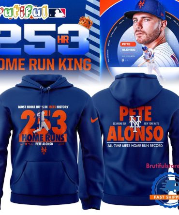 New York Mets Pete Alonso 253 Home Run New Design Hoodie