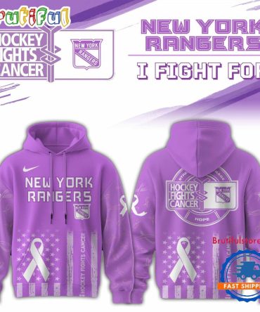 New York Rangers 2025 Nhl Hockey Fights Cancer Limited Edition Hoodie Shirt
