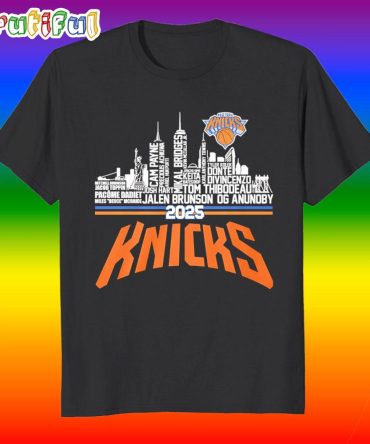 New York Skyline Knicks Legacy 2025 Player Name T Shirt