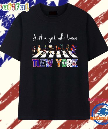 New York Team Just A Girl Who Loves Abbey Road T Shirt