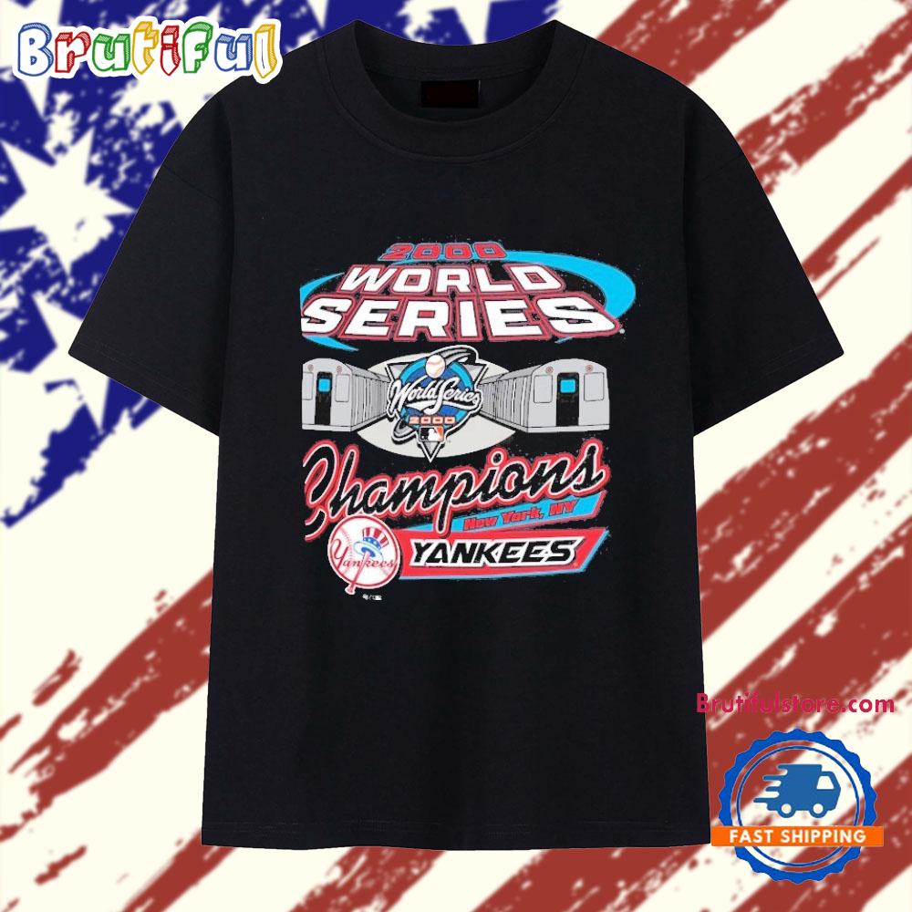New York Yankees 2000 World Series Champions Showcase Foundation T Shirt