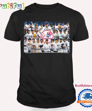 New York Yankees Baseball All Team Player Signature T Shirt