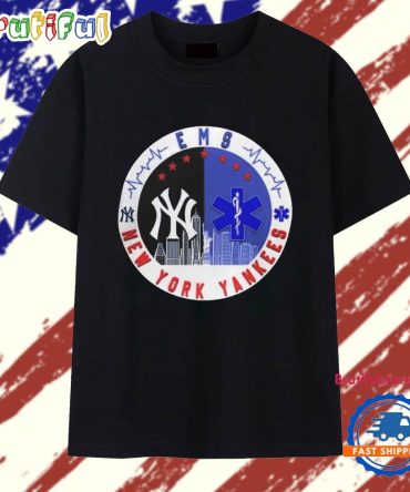 New York Yankees Ems Skyline City Logo 2025 T Shirt
