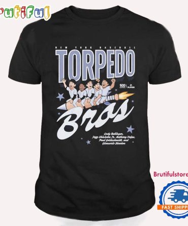 New York Yankees Giancarlo Stanton Torpedo Bros Cartoon T Shirt