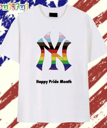 New York Yankees Happy Pride Month Logo T Shirt