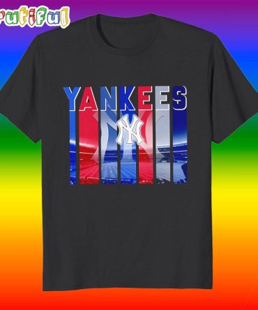 New York Yankees Red White And Holy Stadium Retro T Shirt