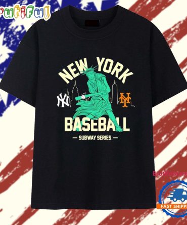 New York Yankees Vs. New York Mets Women’S Subway Series Swinging Liberty T Shirt