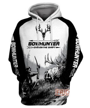 Hunting Hoodie Bow Hunter Moose Deer Hunting Art T-Shirt Hunting Shirt