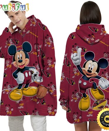 Nfl Arizona Cardinals Blanket Hoodie Mickey Mouse Lover Unisex Hoodie