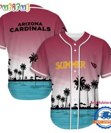 Nfl Arizona Cardinals Palm Trees Summer On The Beach Baseball Jersey