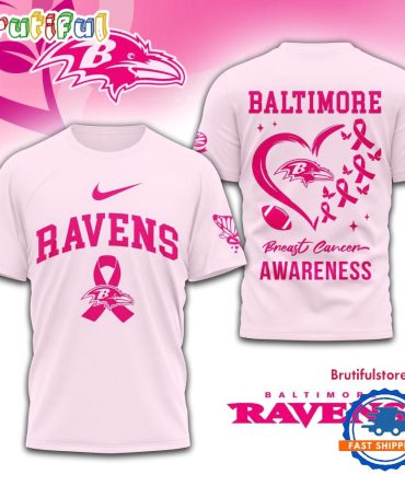 Nfl Baltimore Ravens Breast Cancer Awareness Limited Edition Unisex T Shirt