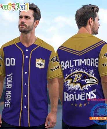 Nfl Baltimore Ravens Personalized Baseball Jersey