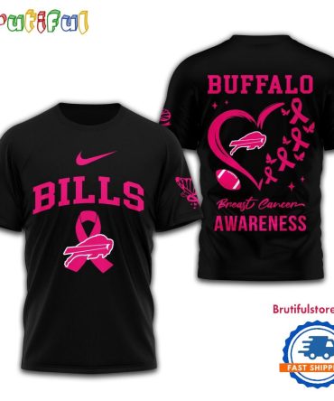 Nfl Buffalo Bills Football 2025 New Design Breast Cancer Awareness 3D Shirt
