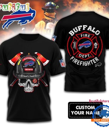 Nfl Buffalo Bills Football Team Fire Fighter Unisex 3D Shirt