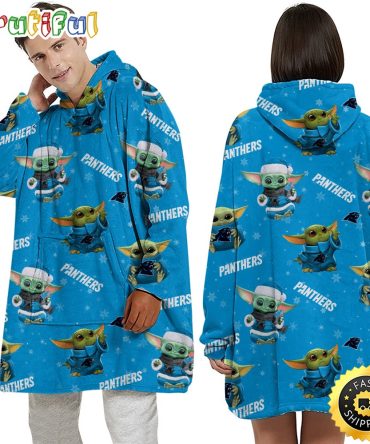 Nfl Carolina Panthers Blanket Hoodie Baby Yoda Unisex Hoodie