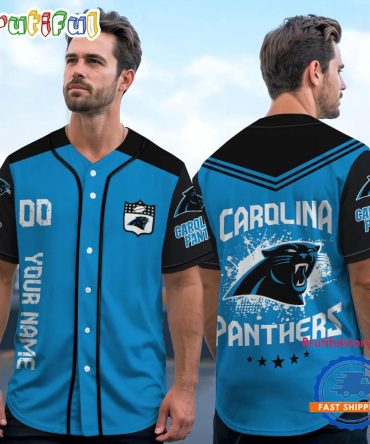 Nfl Carolina Panthers Personalized Baseball Jersey