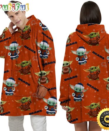 Nfl Chicago Bears Blanket Hoodie Baby Yoda Unisex Hoodie