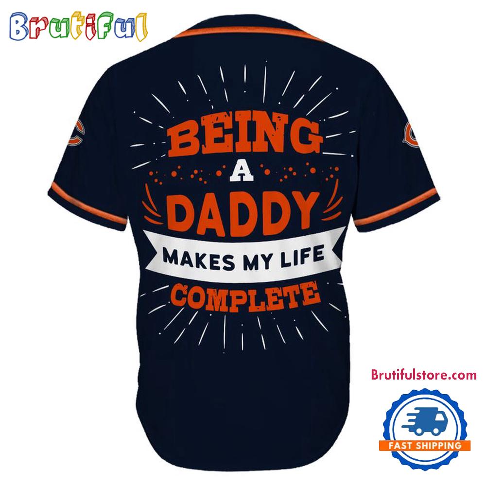 Nfl Chicago Bears Football Being A Daddy Father'S Day Baseball Jersey - Image 2