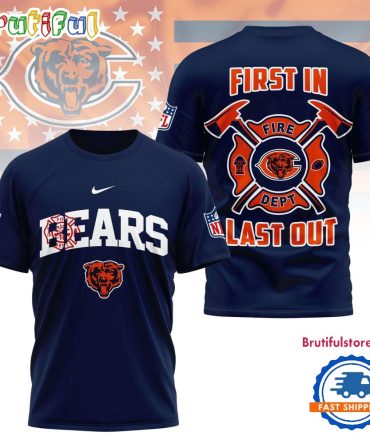 Nfl Chicago Bears Football Team Fire Dept Design T Shirt