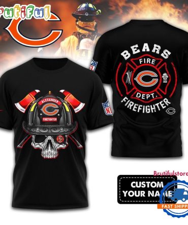 Nfl Chicago Bears Football Team Fire Fighter Unisex 3D Shirt