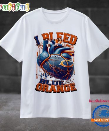 Nfl Chicago Bears I Bleed Blue Orance Football Sporty T Shirt