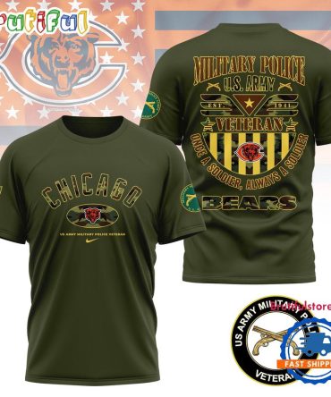 Nfl Chicago Bears Us Army Military Police Veteran All Over Print Shirt