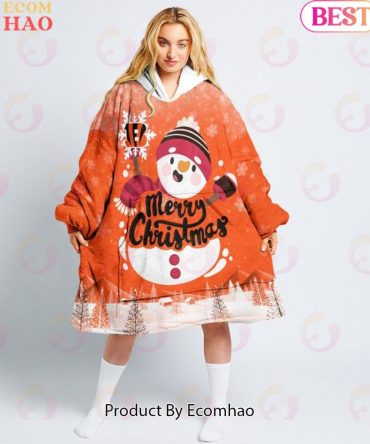 Nfl Cincinnati Bengals Christmas Oversize Hoodie Sweatshirt Comfy Pullover Blanket