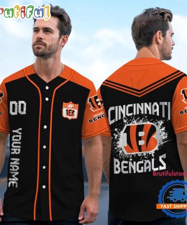 Nfl Cincinnati Bengals Personalized Baseball Jersey