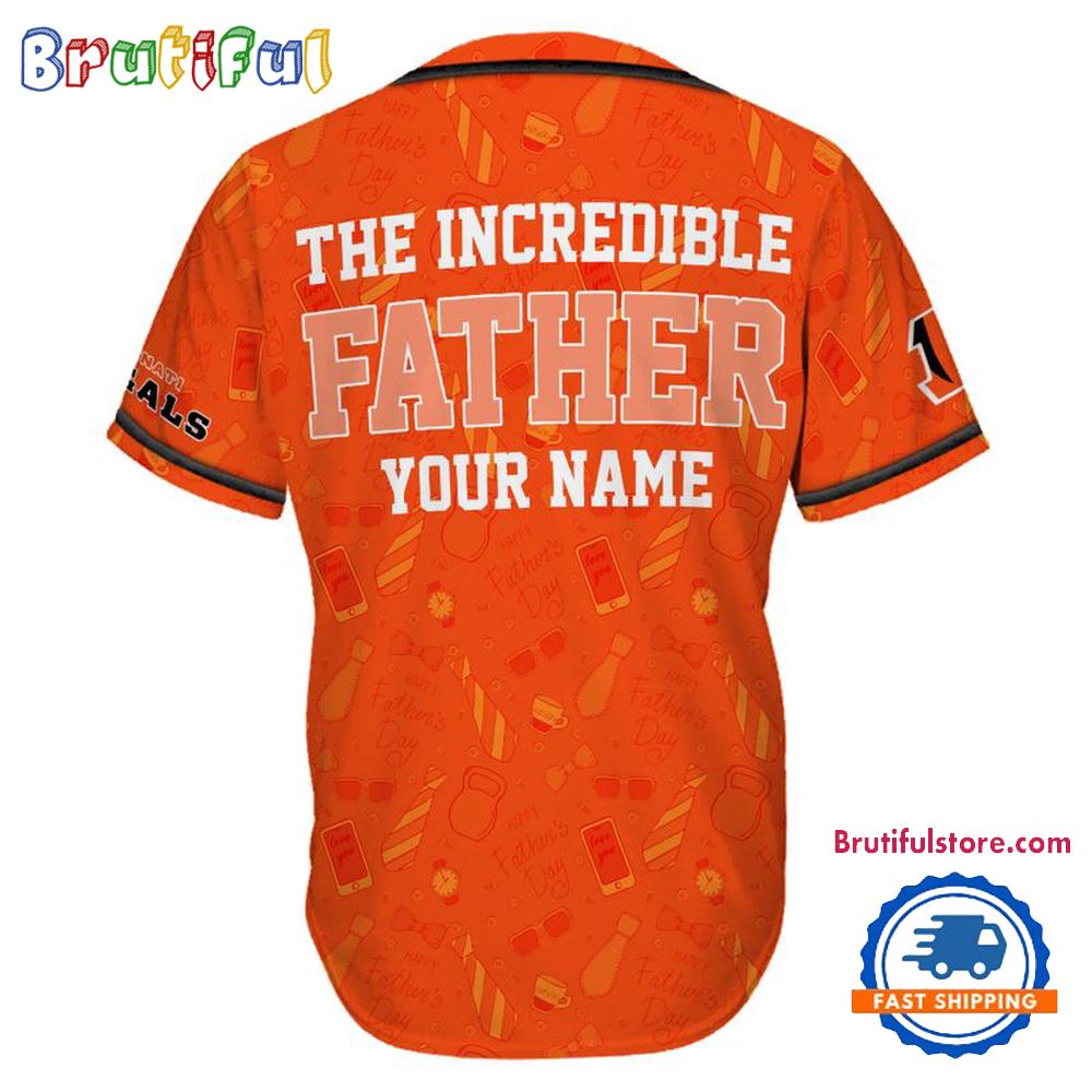 Nfl Cincinnati Bengals The Increadible Father Baseball Jersey - Image 2