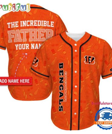 Nfl Cincinnati Bengals The Increadible Father Baseball Jersey