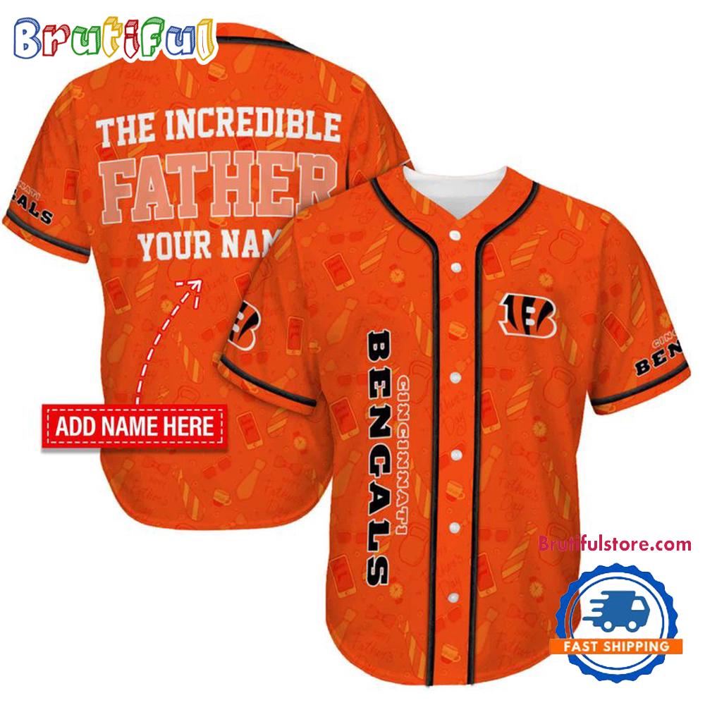 Nfl Cincinnati Bengals The Increadible Father Baseball Jersey