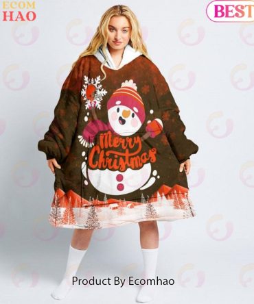 Nfl Cleveland Browns Christmas Oversize Hoodie Sweatshirt Comfy Pullover Blanket