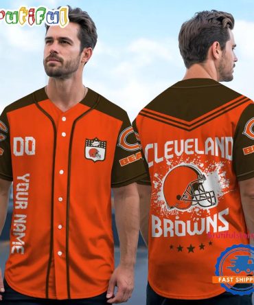 Nfl Cleveland Browns Personalized Baseball Jersey