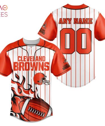 Nfl Cleveland Browns, Specialized Design In Varsity Baseball Jersey Limited Edition