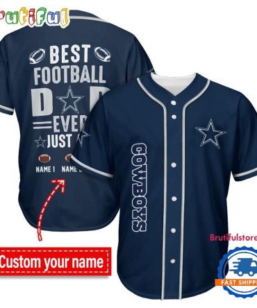Nfl Dallas Cowboys Best Dad Ever Baseball Jersey