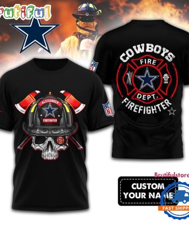 Nfl Dallas Cowboys Football Team Fire Fighter Unisex 3D Shirt